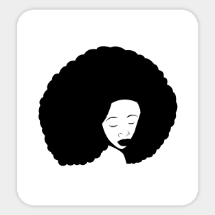 Black and white woman with African heritage Sticker